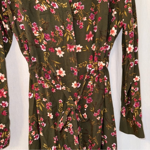 BP Floral Olive Midi Dress - Picture 3 of 8